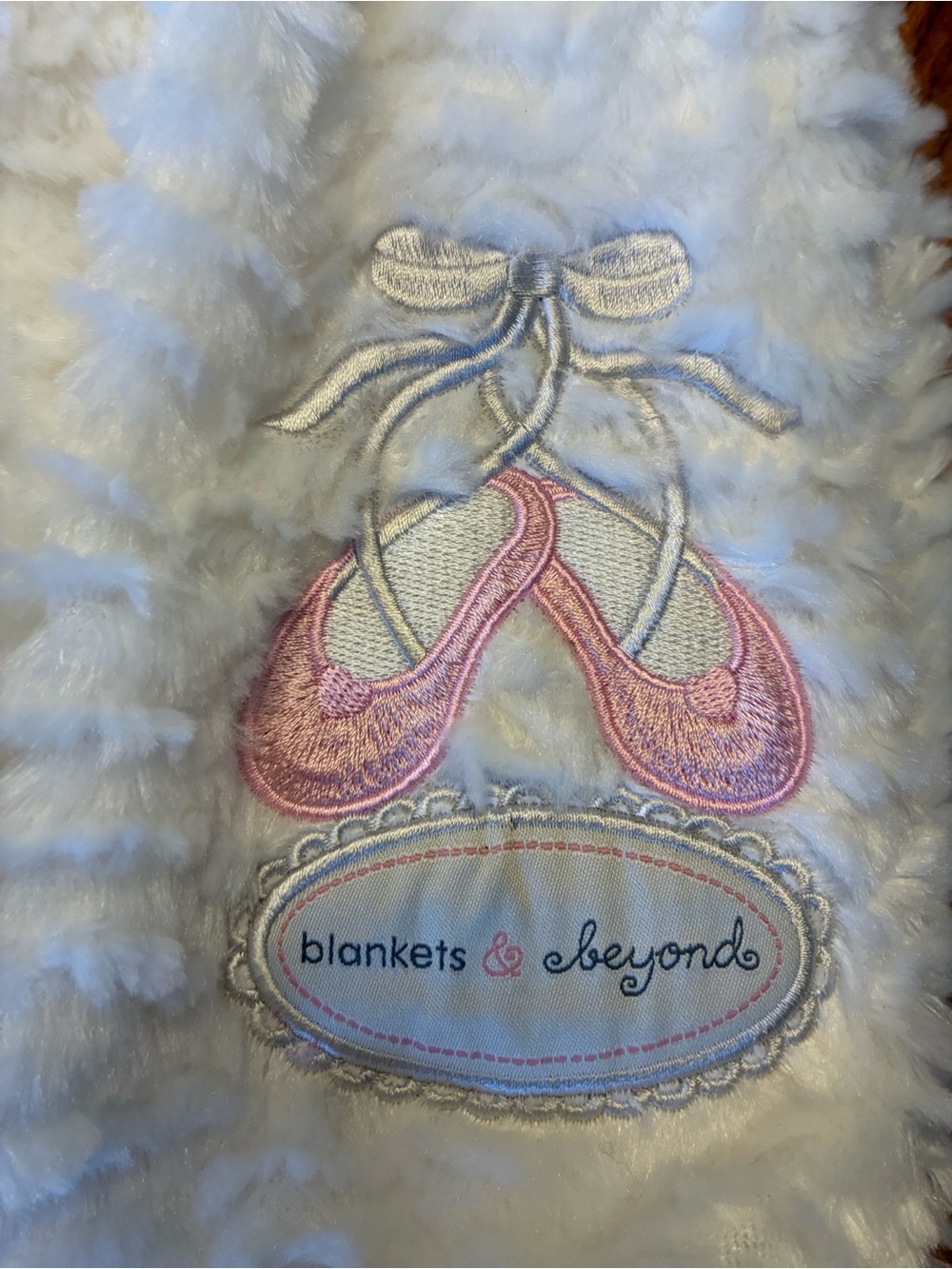 Blankets & Beyond Kids' Pink Ballet Slippers Plush Blanket